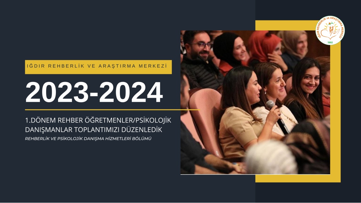 Valimiz Sayın Ercan TURAN'ın katılımları ile 2023-2024 Eğitim Öğretim Yılı 1. Dönem Rehber Öğretmenler/Psikolojik Danışmanlar Toplantısını Düzenledik.